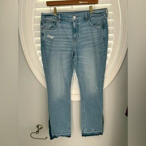 American Eagle women’s 16 Long 90’s low rise skinny kick denim jeans